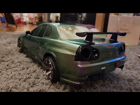 Tamiya Iridescent Purple/ Green PS - 46 On A Tamiya TT-01 Nissan Skyline Body