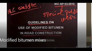 Modified bituminous mixes(IRC: SP:53)