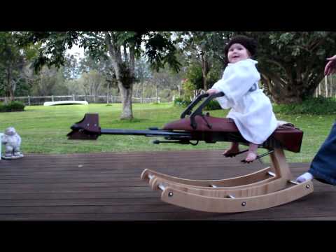 Dad Uses The Force To Build His Daughter A Speeder Bike Rocking Horse