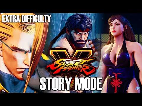 Street Fighter 5 | Full Story Mode - Extra Difficulty (No Commentary) | PS4