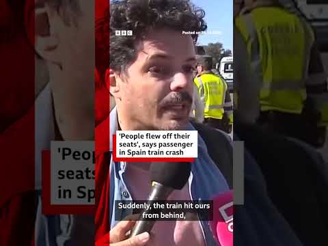‘People flew off their seats’, says passenger in Spain train crash. #Spain #BBCNews