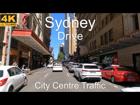 Sydney City Centre Morning traffic | Sydney Australia | 4K UHD