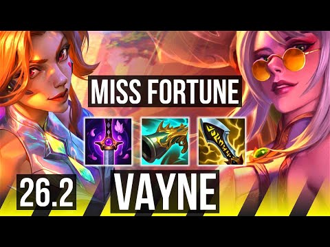 MISS FORTUNE & Seraphine vs VAYNE & Yuumi (ADC) | 59K damage | NA Master | 26.2