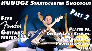 Video thumbnail for Stratocaster Shootout + Opinion [Pt.2]: Fender Player vs. Performer vs. Ultra vs. Professional vs... by Made by Miike