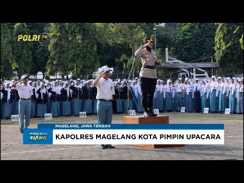 KAPOLRES MAGELANG KOTA PIMPIN UPACARA BENDERA DI SMA NEGERI 1 KOTA MAGELANG