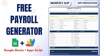 Build a FREE Payroll System in Google Sheets | OTP-Protected Payslip Generator Tutorial | E15