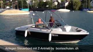 preview picture of video 'Anlegen Steuerbord mit Sportboot by bootsschulen.ch'