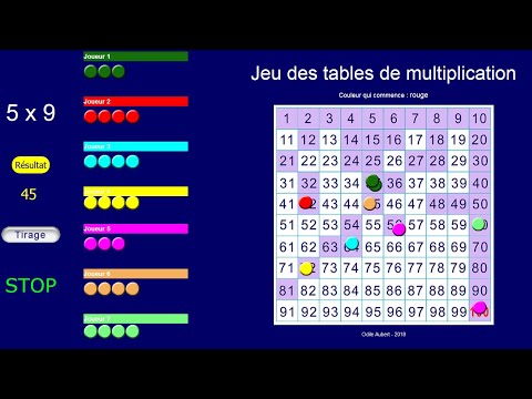 Jeu des tables de multiplication