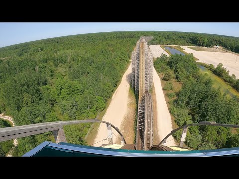 Shivering Timbers NEVER ENDING Wooden Roller Coaster 4K POV! | Michigan’s Adventure [No Copyright]
