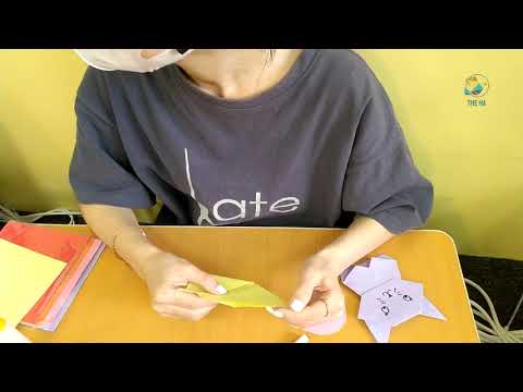 077# Cat and Kittens Origami   The Ha Origami Day005