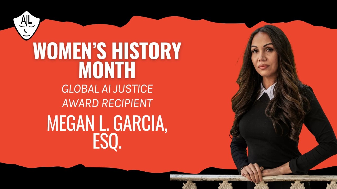 Megan L. Garcia Receives Global AI Justice Award | Exposing the Dangers of AI Chatbots
