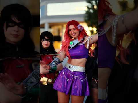 Starfire and Friends 💜 #CosplayTransition