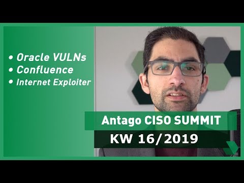 CISO Summit: KW 16 2019 - Oracle Sicherheitsupdates, Confluence, Internet Explorer
