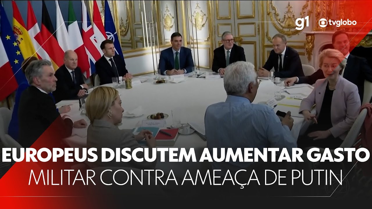 Europeus discutem aumentar gasto militar contra ameaça de Putin #g1 #JN #notícias