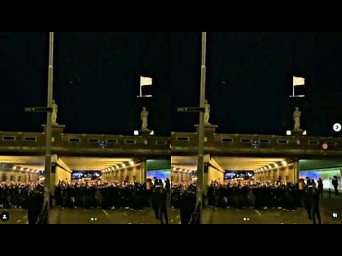 København-Fans In Eindhoven | PSV - København | København-Ultras Corteo, Pyro in Eindhoven