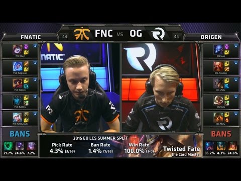 FNC vs OG Game 2 Highlights - FNATIC vs ORIGEN - Week 7 EU LCS SUMMER 2015