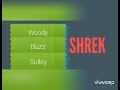 Woody Shrek Buzz Shrek Sulley Shrek