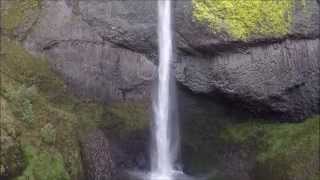 Amazing Drone Footage of Lower Latourell Falls, Columbia Gorge, Oregon