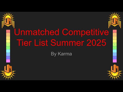 UNMATCHED Competetive TIER LIST | Summer 2025