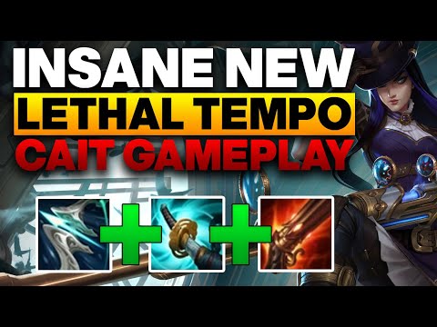 Abusing the new Lethal Tempo +100 range on Caitlyn - Caitlyn ADC Gameplay Preseason 12