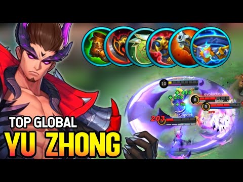YU ZHONG BEST BUILD 2021 | TOP GLOBAL YU ZHONG GAMEPLAY | MOBILE LEGENDS✓