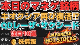 【株投資•STOCKS】『キオクシア』復活へ⁉,『サクシード』勢い止まる⁉,『QDレーザ』S高に⁉上昇続くか⁉,Japanese Hot Stocks【掲示板トレーダー】