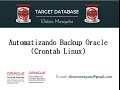 Automatizando Backup Oracle Crontab Linux