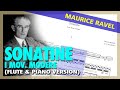 🎼Maurice RAVEL - Sonatine. I Modere - [FLUTE & Piano Version] - (Sheet Music Scrolling)