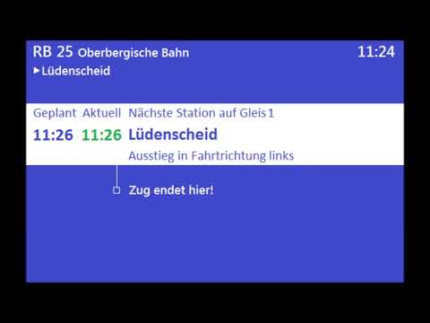 [DB Regio NRW] Ansagen RB25 Lüdenscheid - Köln Hansaring