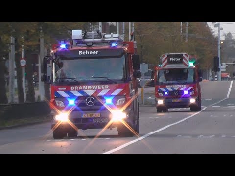 P1, Brandweer Amsterdam [Kazerne Pieter] naar afhijsing Pieter Calandlaan Amsterdam