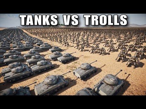 1000 TANKS VS 100,000 GIANT TROLLS | Ultimate Epic Battle Simulator 2 | UEBS 2