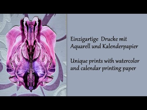 Decalcomanie auf glänzendem Bilder Druck Papier Decalcomania on glossy Picture Printing Paper