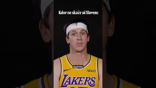 Austin's been practicing his Slovenian 😎 #lakers