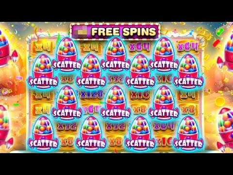 OMG!!! Rare 4 scatter retrigger on sugar rush slot bonus buy compilation epic Win