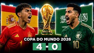 YAMAL MARCA SEU PRIMEIRO GOL EM COPAS E ESPANHA DÁ SHOW | GOLEADA POR 4 A 0 SOBRE A ARÁBIA SAUDITA!