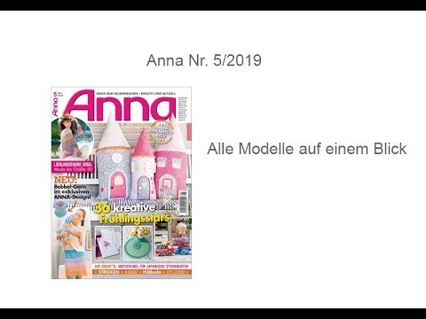 Anna Nr. 5/2019 - alle Modelle auf einem Blick