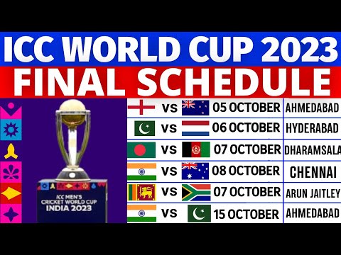 World Cup 2023 Schedule | ICC World Cup 2023 Schedule Time Table | ODI World Cup 2023 Date And Time