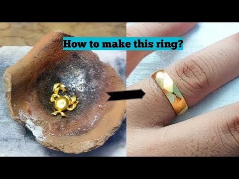 I make gold ring at home | How to make jewelry