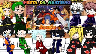 ANIMES React a TODO MUNDO CAI NA PORRADA! (FESTA DA AKATSUKI PARTE 5) 😂❤️ •Voice Makers•
