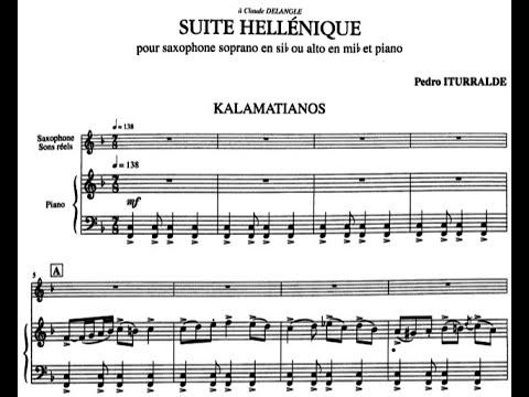 Suite Hellenique for alto sax & piano by Pedro Iturralde