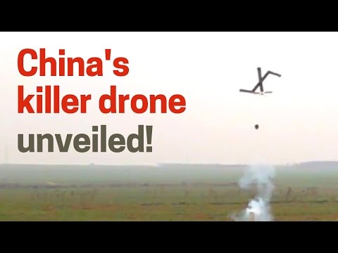 China killer drone unveiled! The "Lottering Falcon" is a tube-launched folding wing hunter/killer