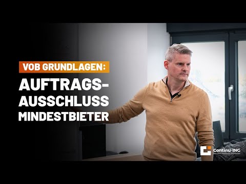 VOB Grundlagen: Drei Werkzeuge bei Auftragssauschluss nach VOB/A, obwohl du Mindestbieter bist!