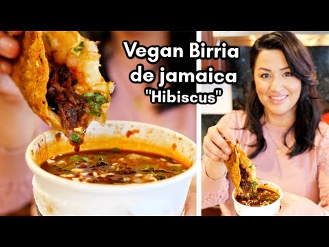 Vegan Hibiscus Flower Birria Tacos