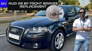 ✅ Audi A3 8P Front Brake Pads & Rotor Replacement DIY