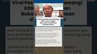 Viral Pesta Gay di Karawang! KDM Turun Tangan Buka Opsi Pembinaan di Barak Militer