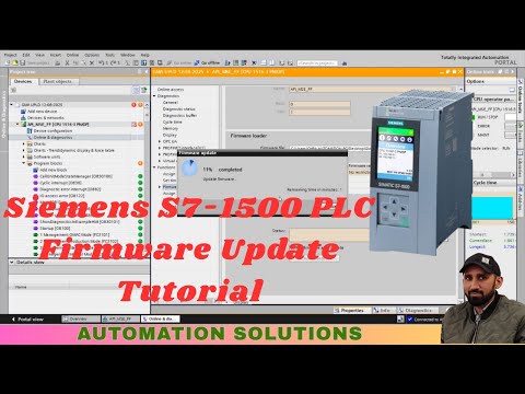 TIA Portal: How we can update firmware Version of siemens PLC S7 1500/1200/300/400.