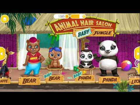 Baby Animals Care Kids Games (Baby Animal Hair Salon 2) Play & Learn Colors Makeover - TutoTOONS