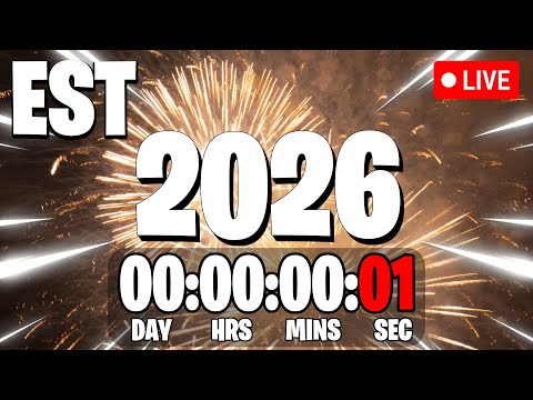 NEW YEAR'S 2026 COUNTDOWN LIVE 🔴 24/7 & Eastern Time Zone, EST New Year Countdown!