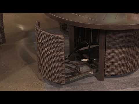 Paradise Trail P750-776 Round Fire Pit Table image 1