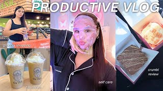 PRODUCTIVE VLOG ⭐️ Self Care Shopping, Fall Drinks, Grocery Haul, Waking Up Early & More!